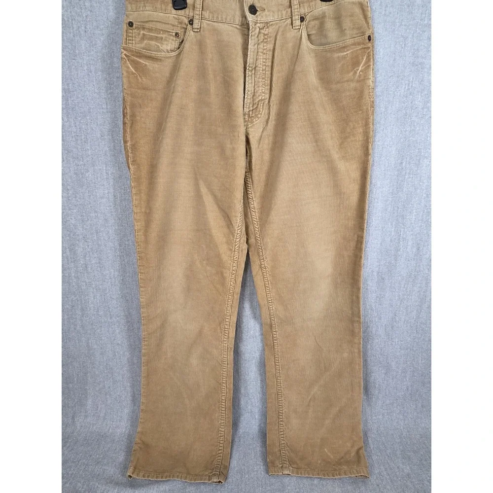 Polo Ralph Lauren Corduroy Pants 34x30 Brown‎ Retro 90s Vintage Straight Leg